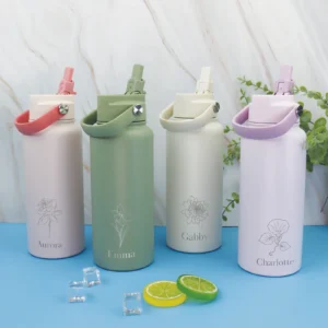 Birth flower 1l personalised drink bottle