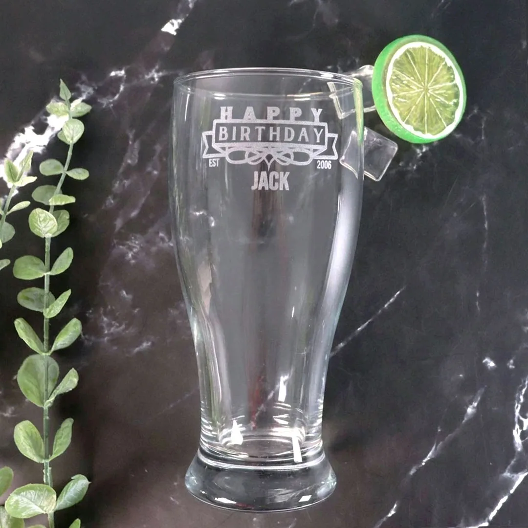 Birthday Engraved Schooner Glass