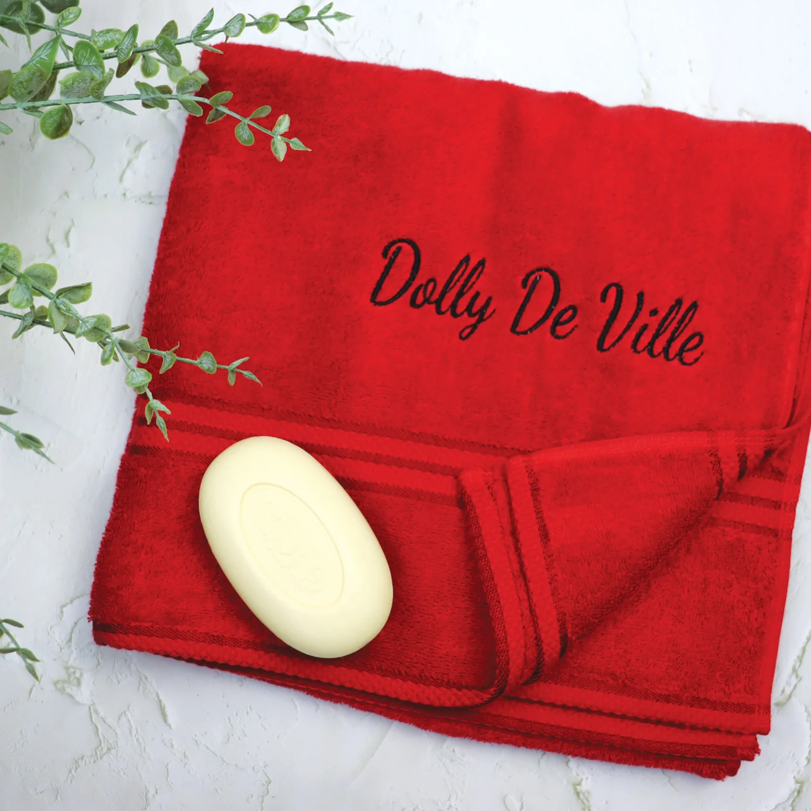 Cherry Embroidered Bath Towel