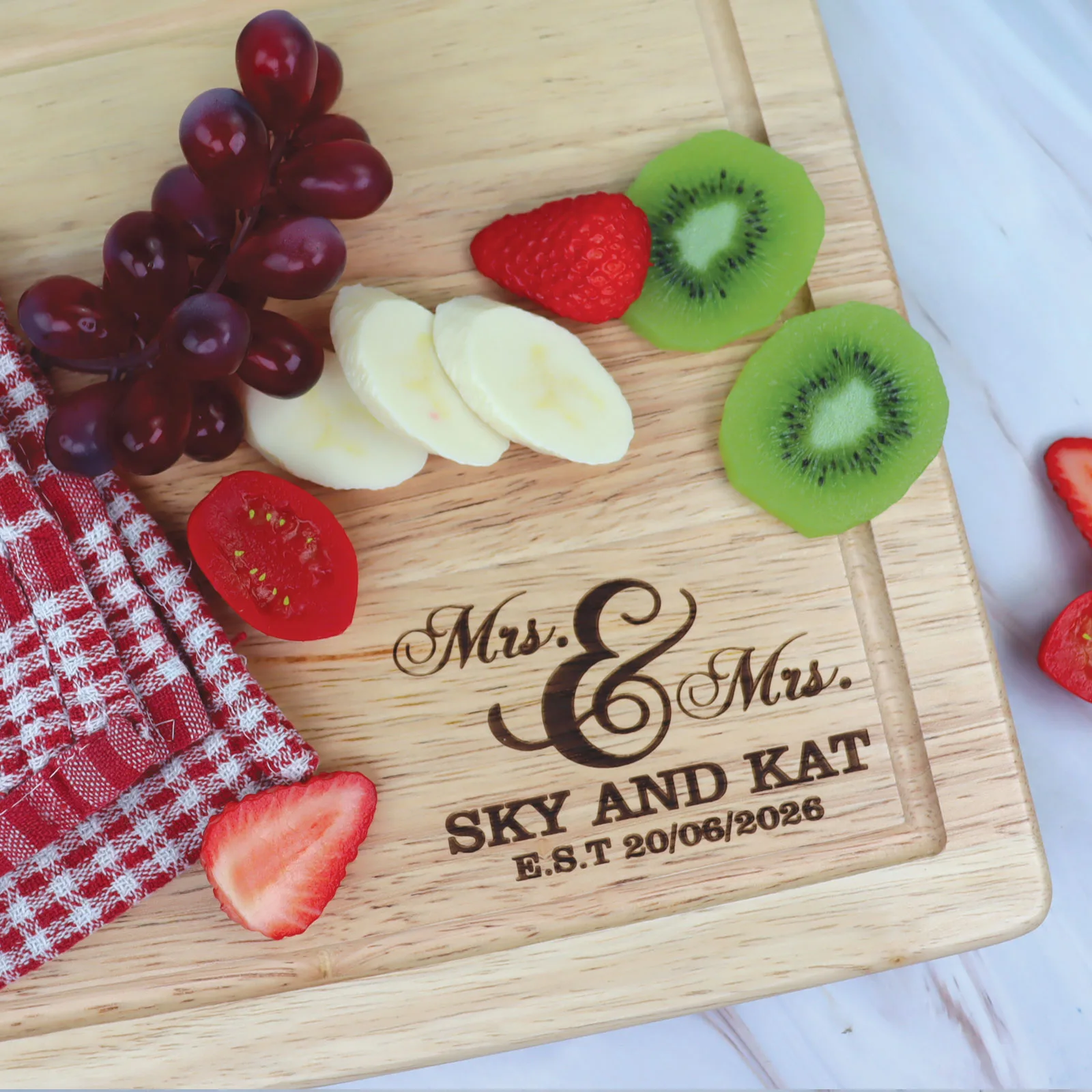 Couples Personalised Chopping Board