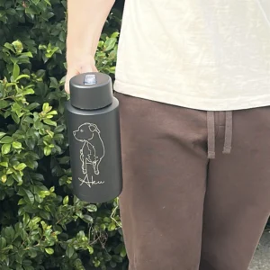 Pet Outline Drawing Reusable 1 Litre Water Bottle