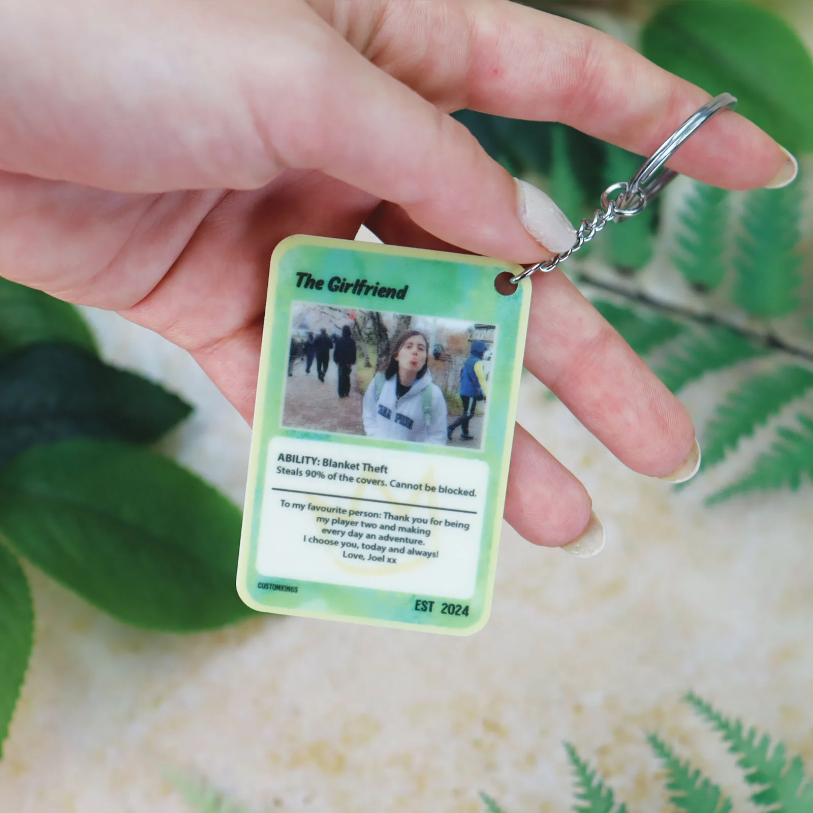 Personalised Photo Card Keychain