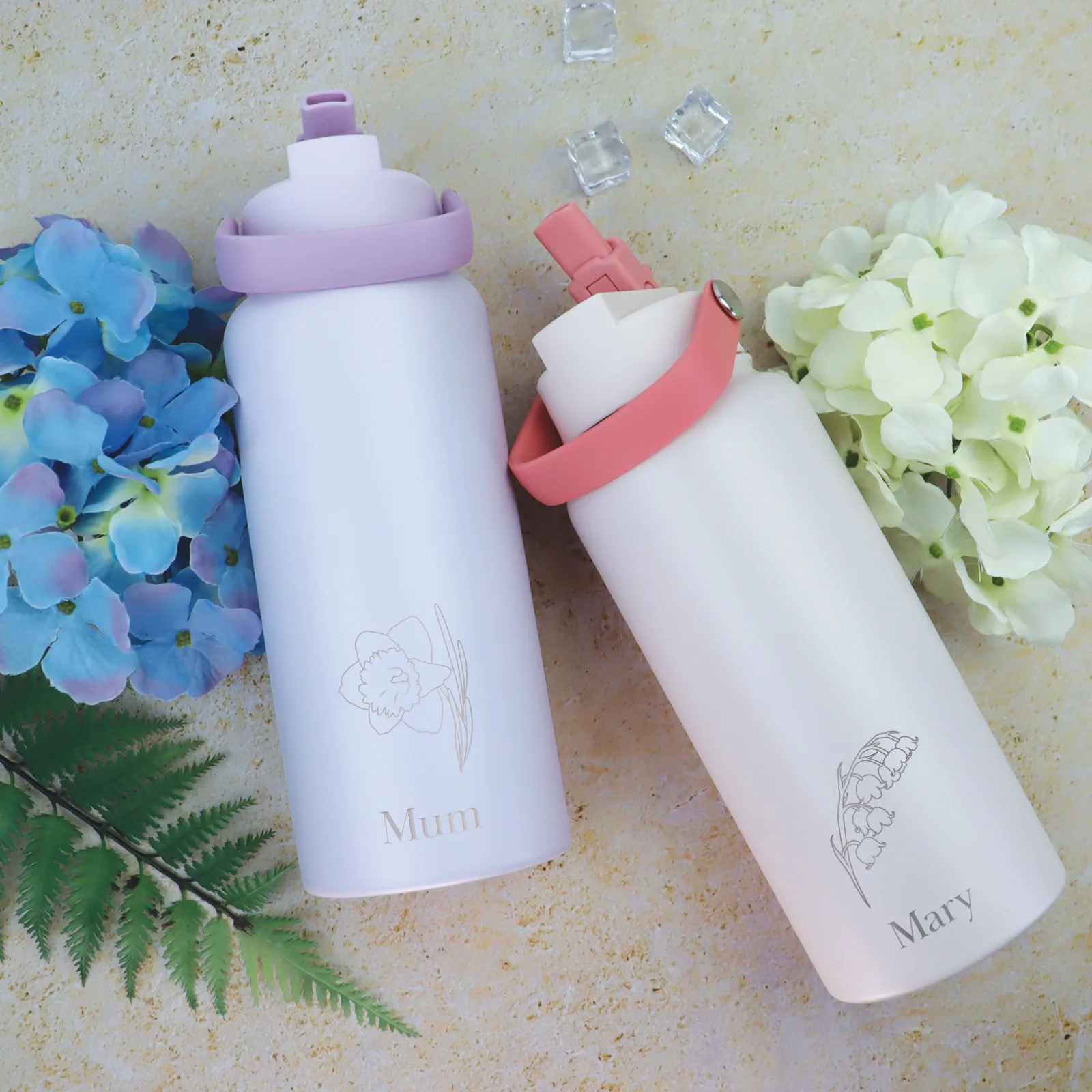 Birth Flower 1L Personalised Drink Bottle
