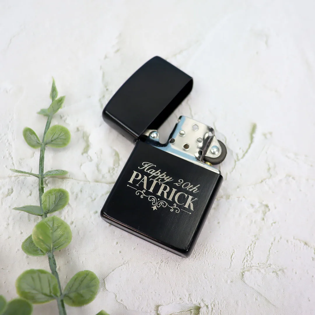 Birthday Engraved Stainless Steel Lighter