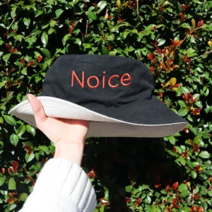 Two Toned Adult Embroidered Bucket Hat