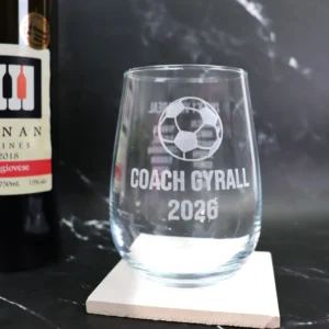 Coach-Stemless-Wine-Glass