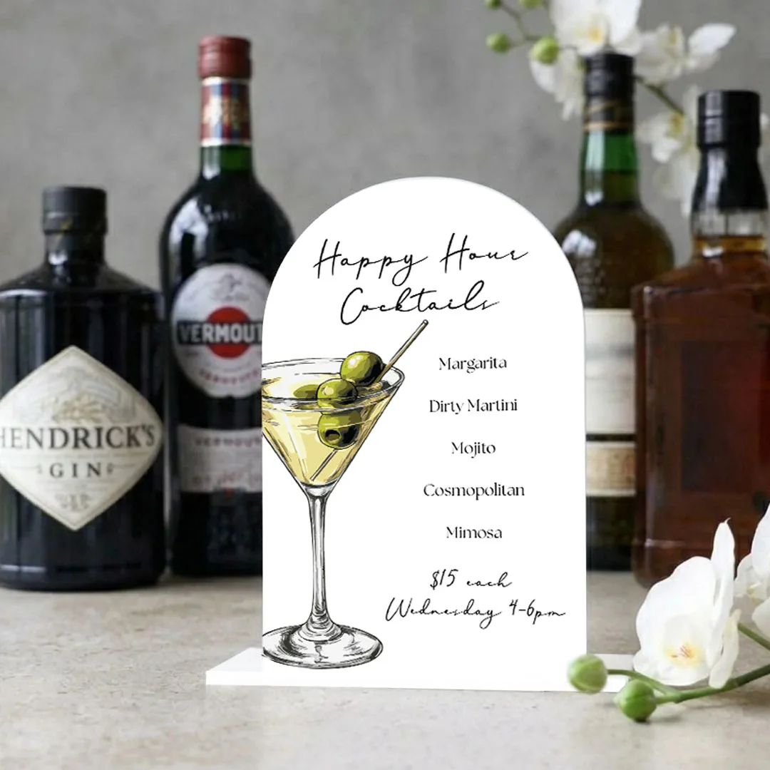Personalised Arch Acrylic Table Sign