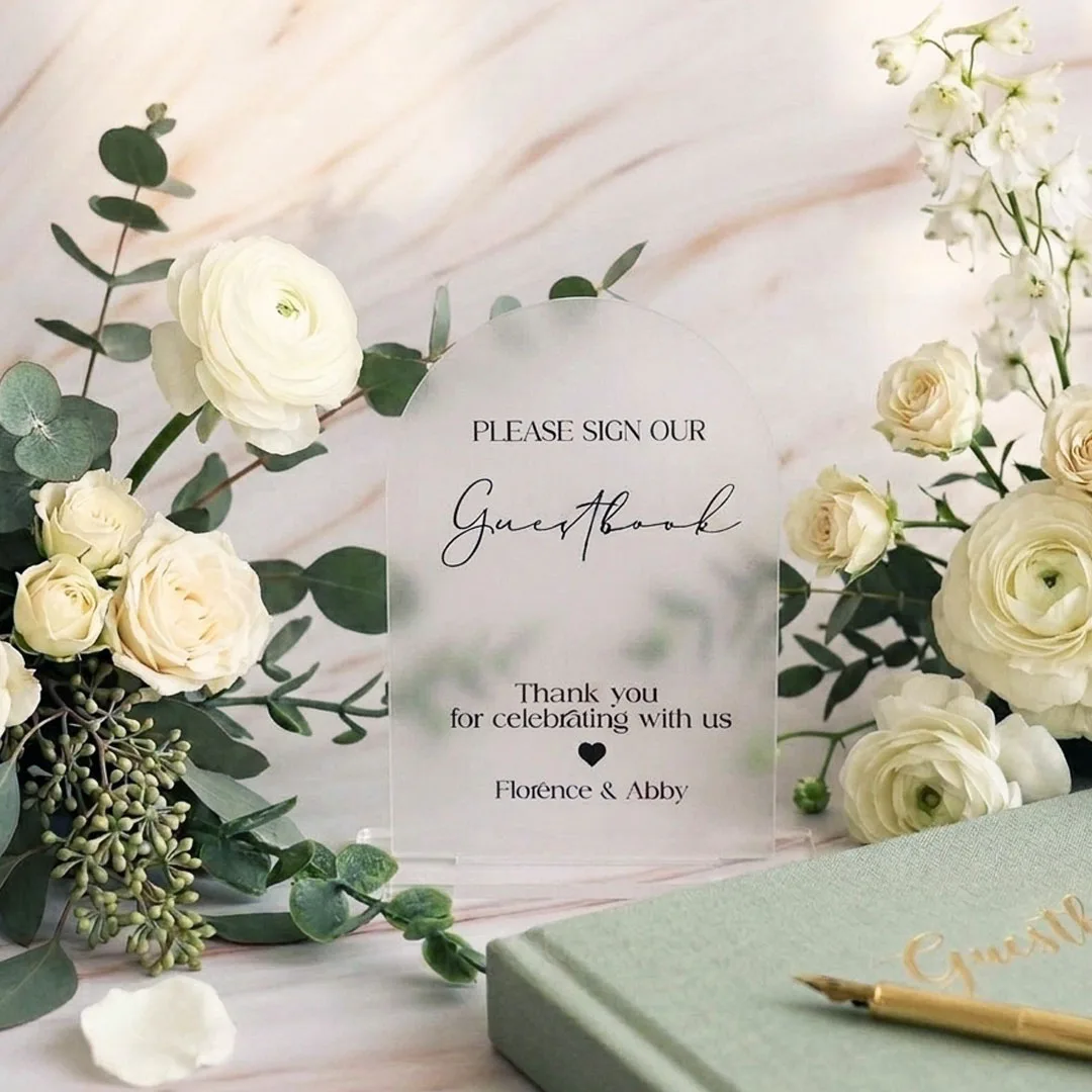Personalised Arch Acrylic Table Sign