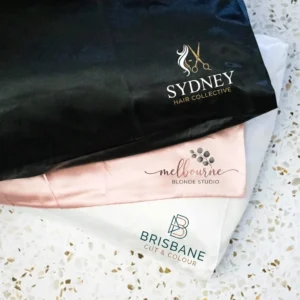 Satin pillowcase with printed corporate logo