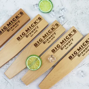 Engraved Oak Beer Tap Handle