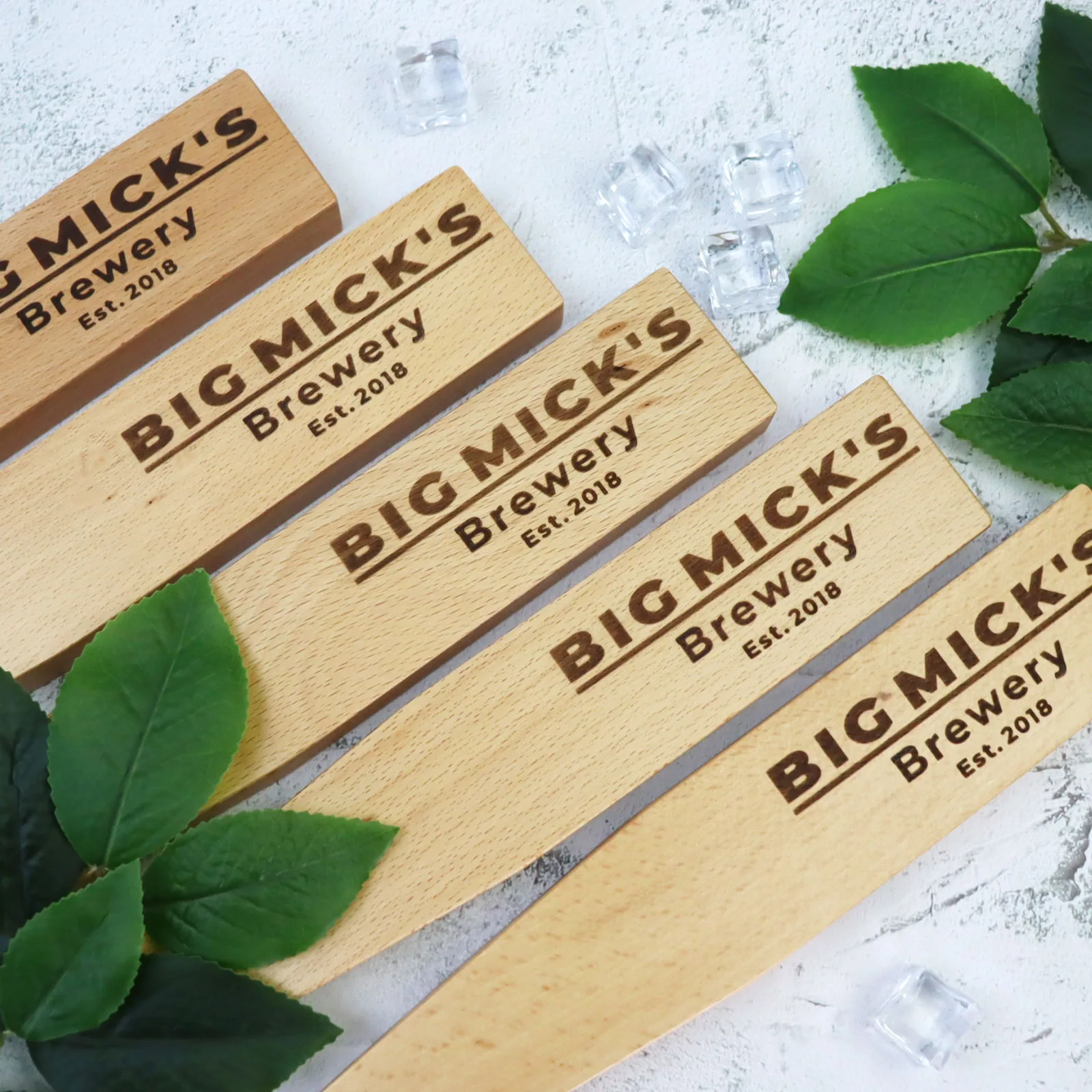 Engraved Oak Beer Tap Handle