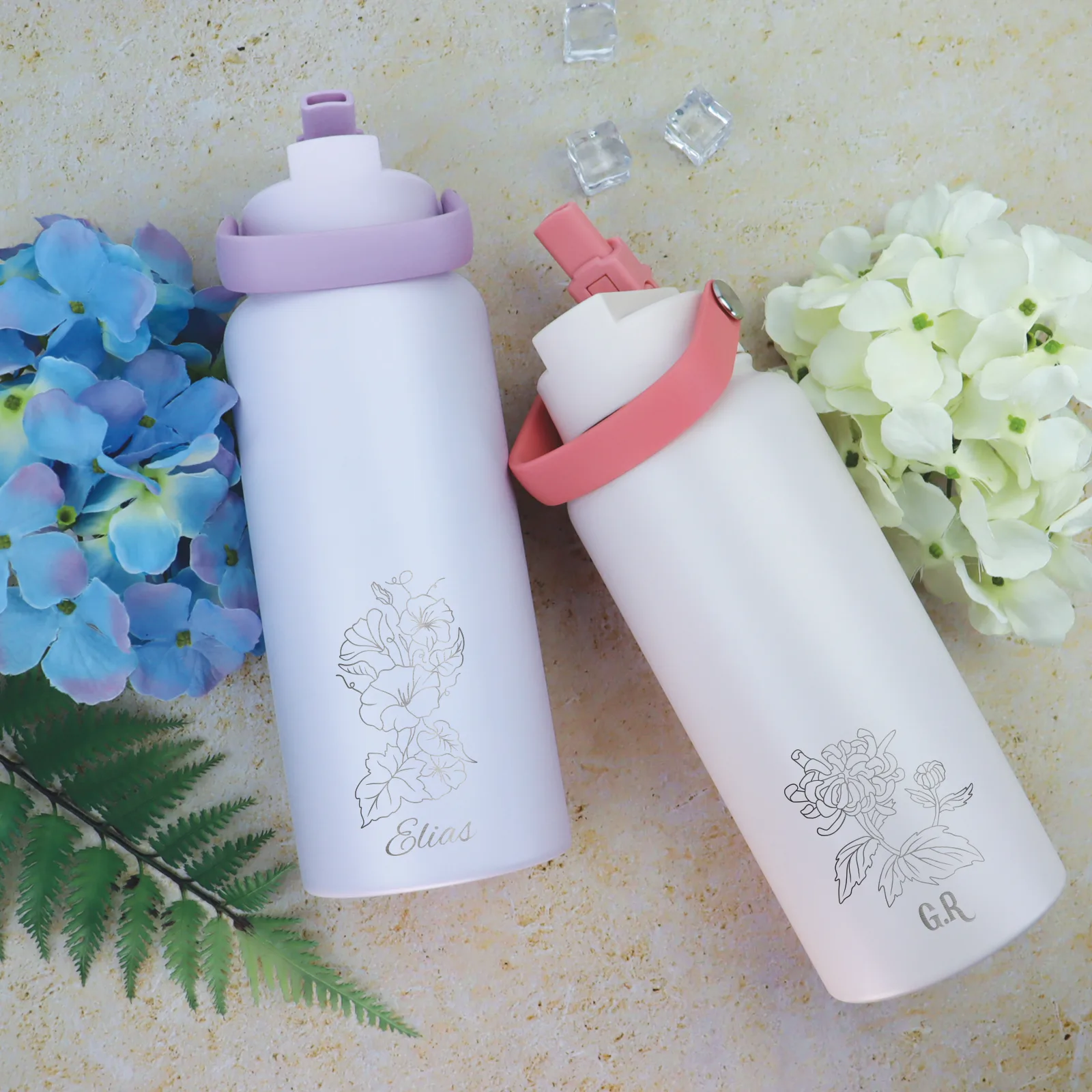 Birth Flower 1L Personalised Drink Bottle