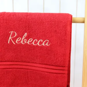 Cherry Embroidered Bath Towel