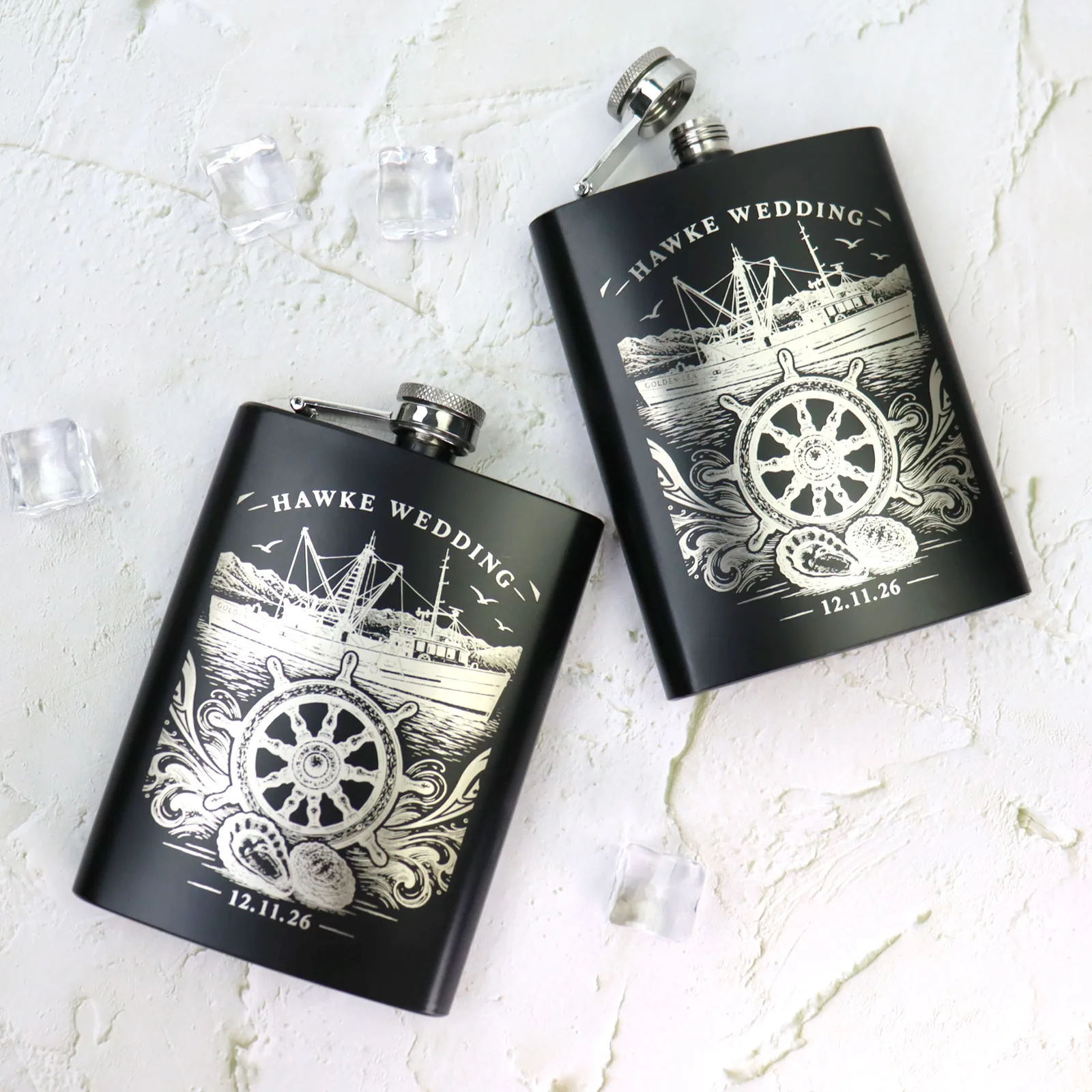 Corporate 8oz Flask with Logo