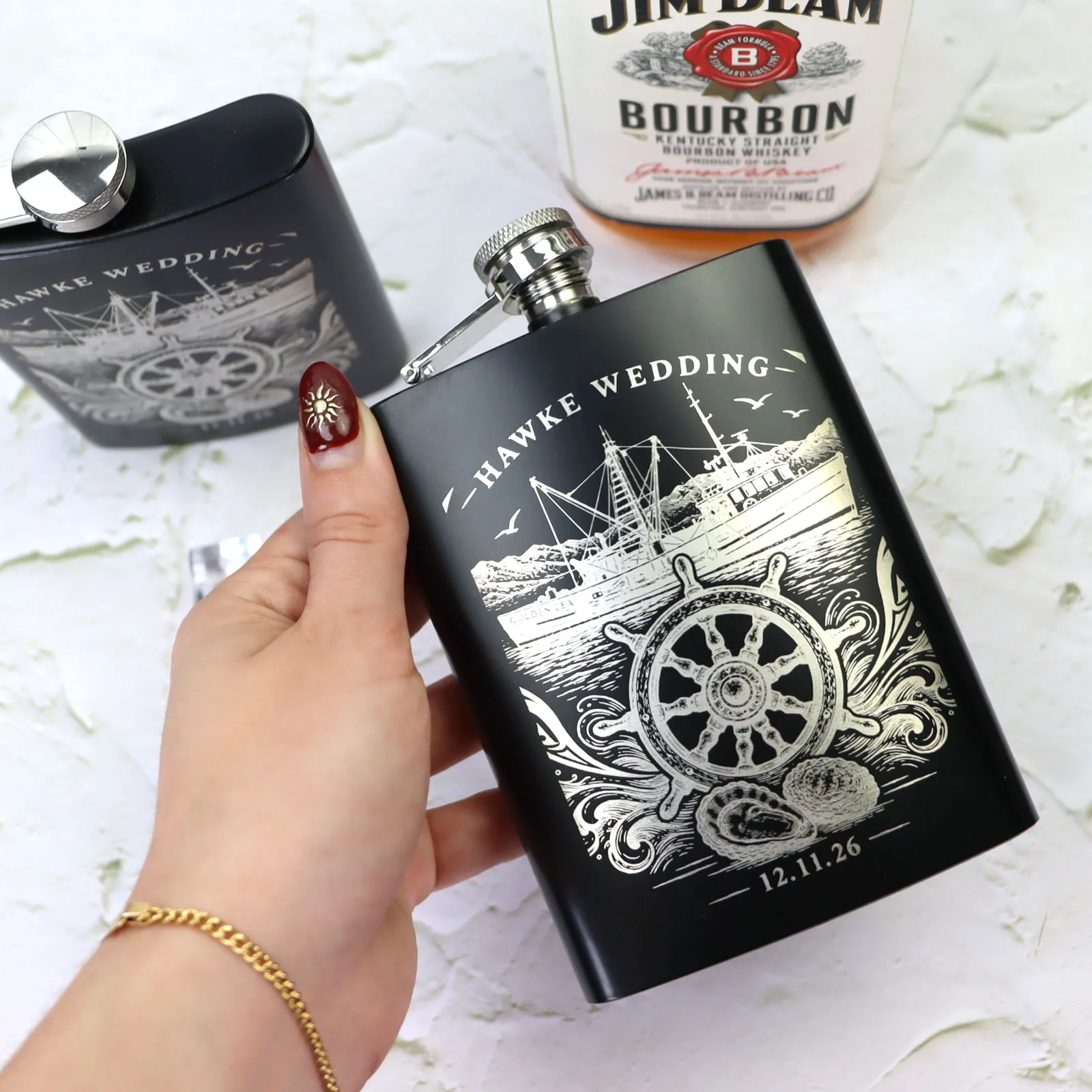 Corporate 8oz Flask with Logo
