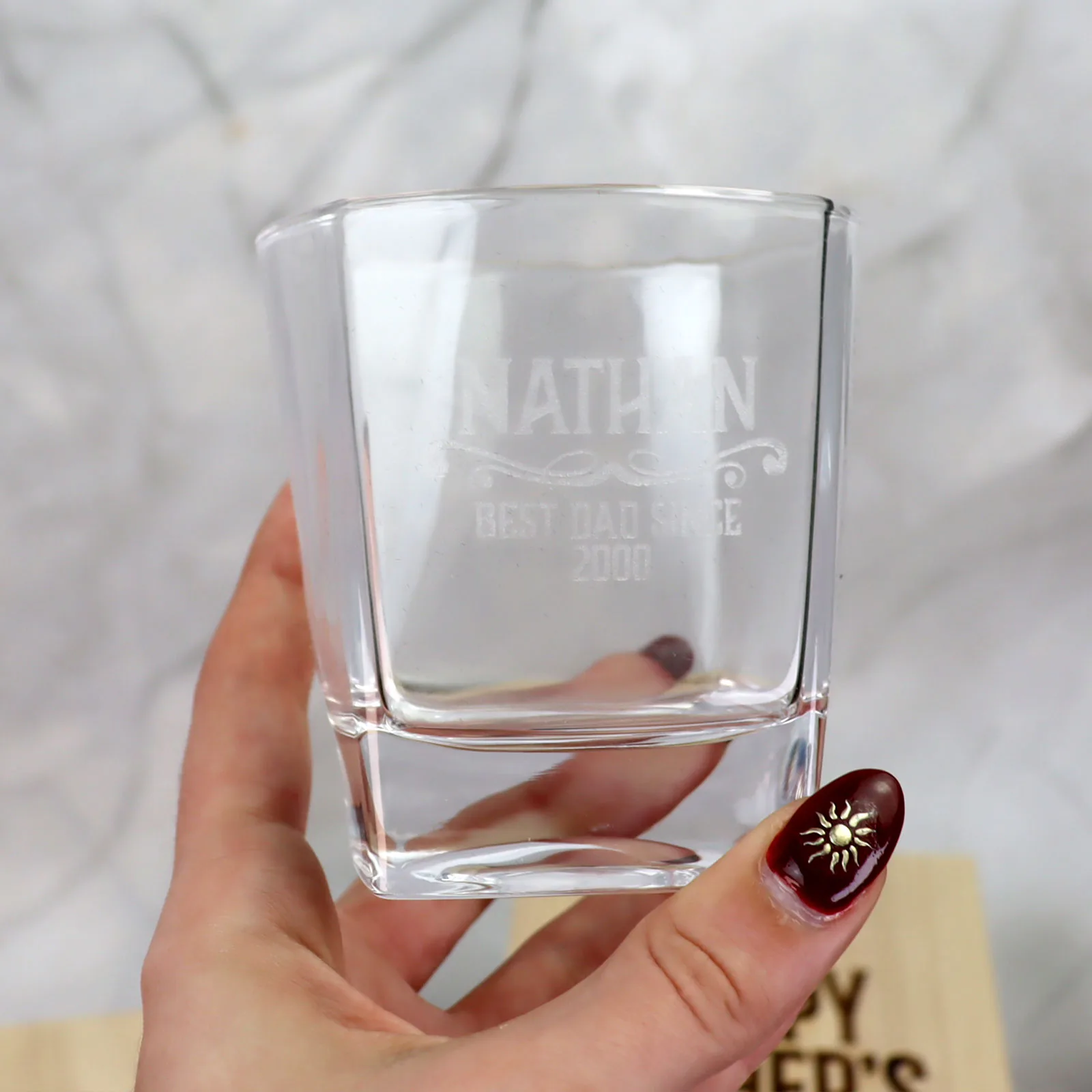 Father's Day Boxed Scotch Glass Set with Whiskey Stones