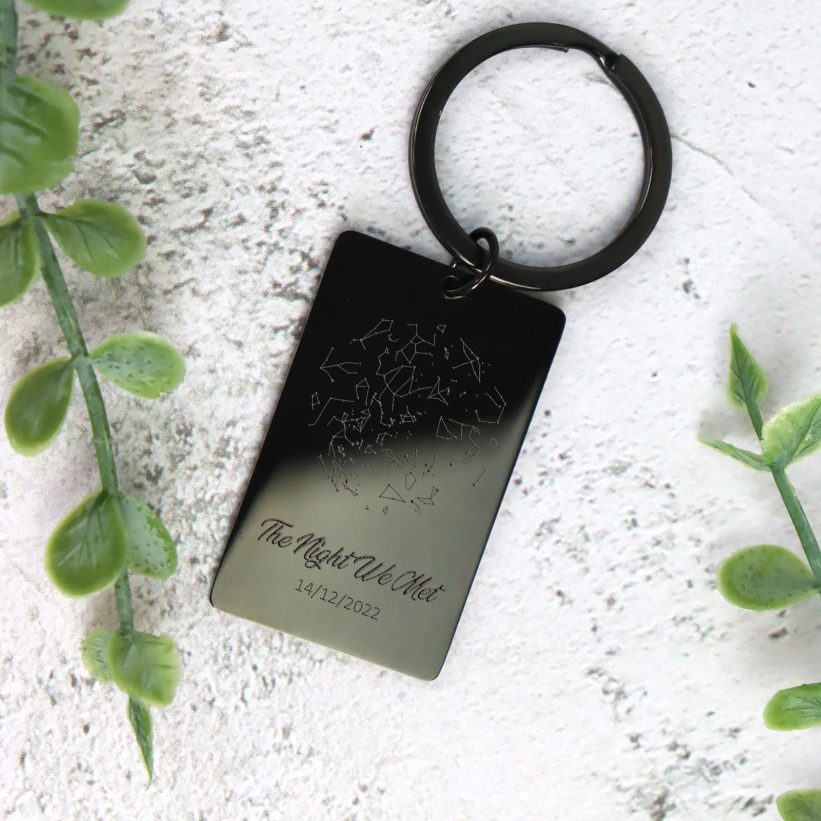 The Night We Met Engraved Metal Keychain