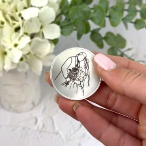 Personalised Outline Coin with Custom Text
