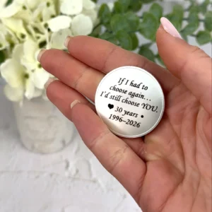 Personalised Outline Coin with Custom Text