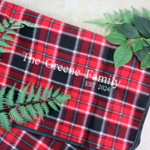 Embroidered Family Picnic Blankets