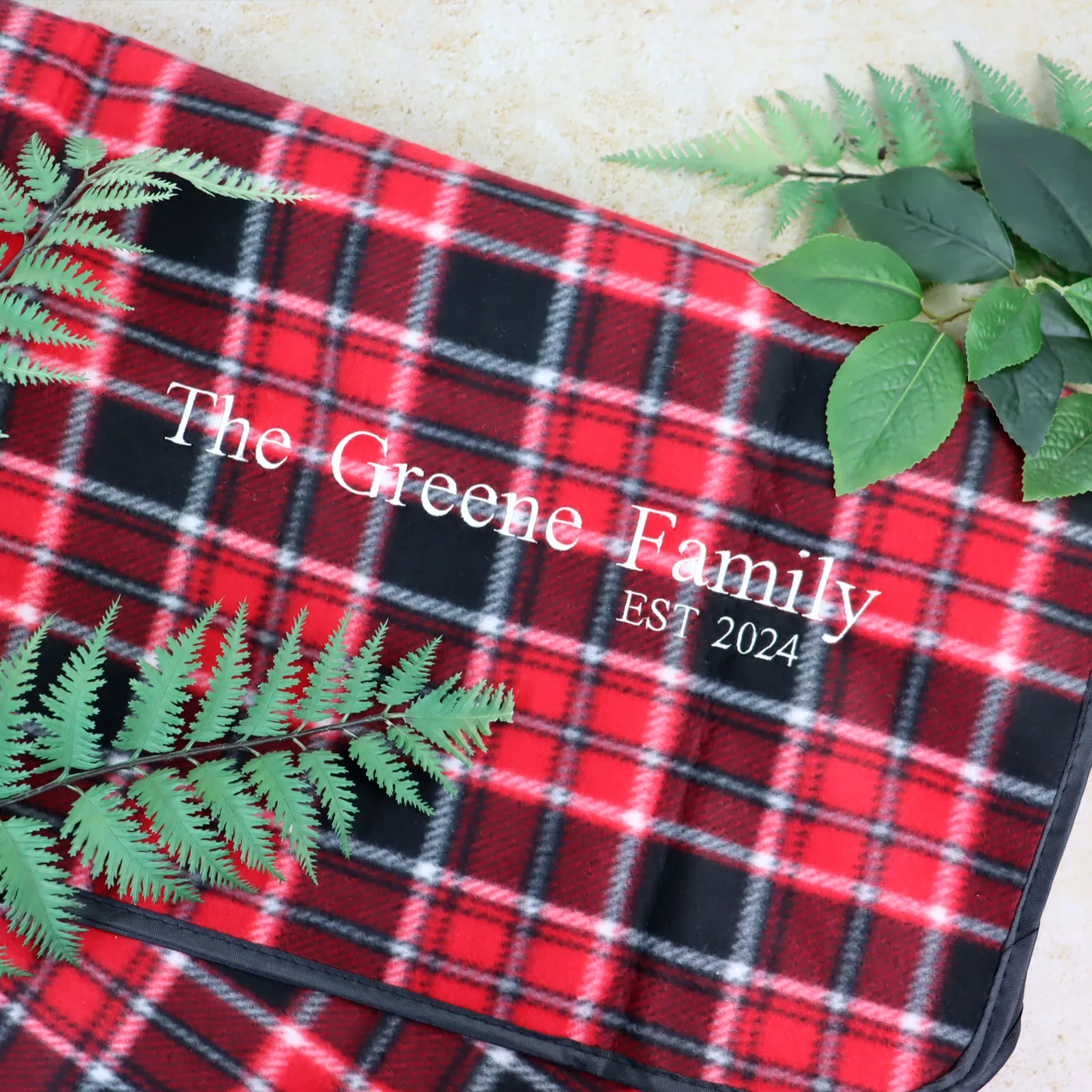 Embroidered Family Picnic Blankets