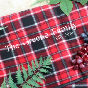 Embroidered Family Picnic Blankets