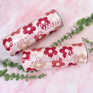 Retro Daisy Personalised 20oz Tumbler