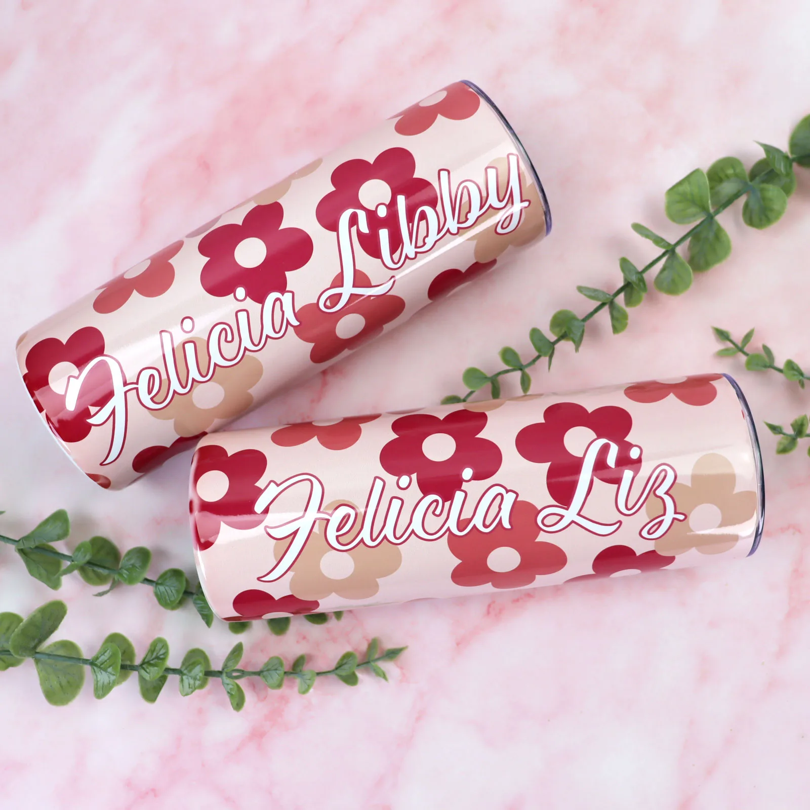 Retro Daisy Personalised 20oz Tumbler
