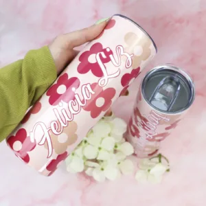 Retro Daisy Personalised 20oz Tumbler