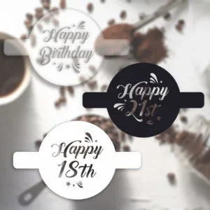 Birthday Coffee and Cocktail Stencil