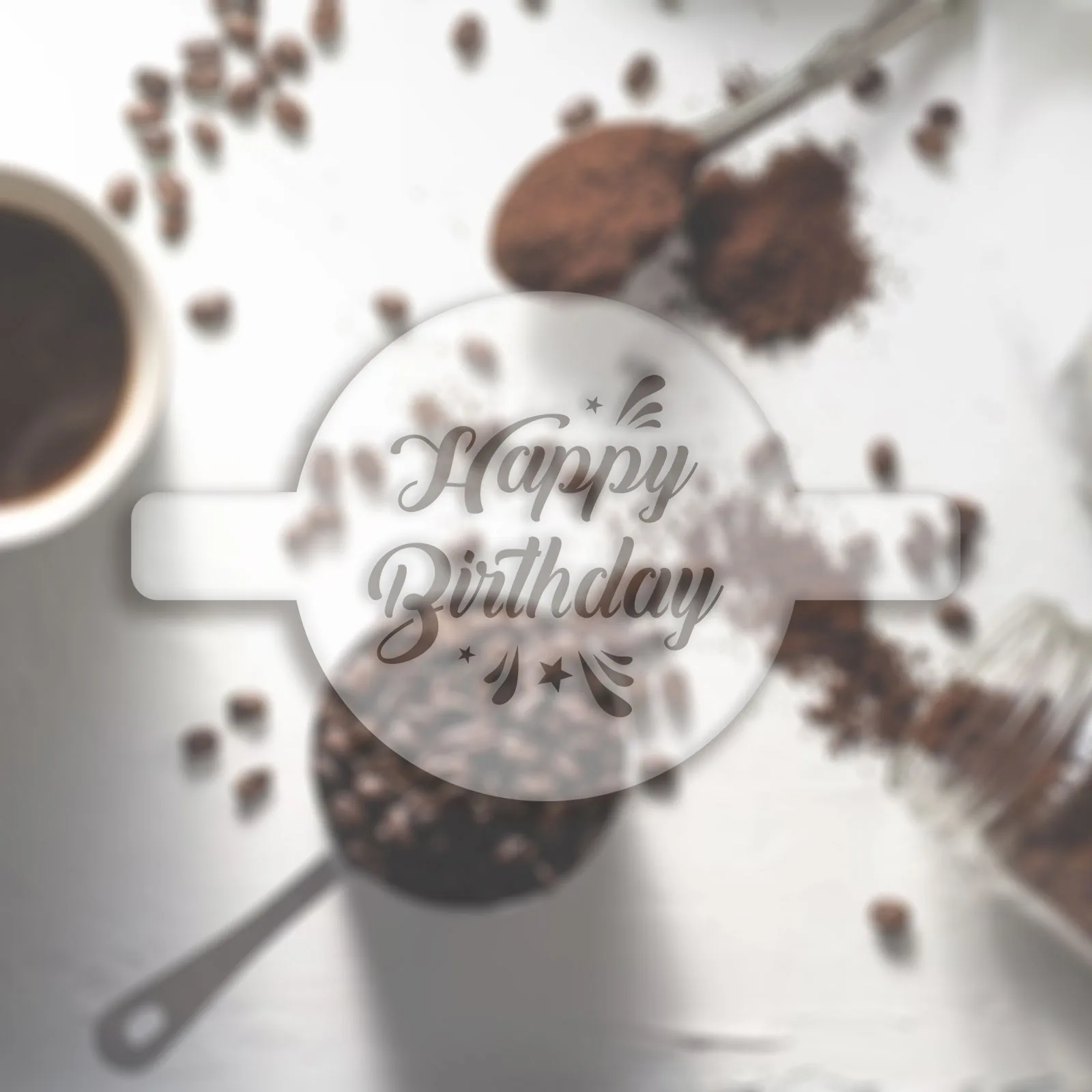 Birthday Coffee and Cocktail Stencil