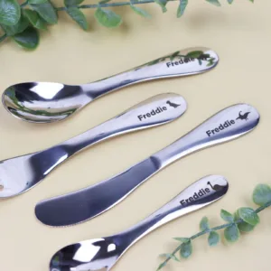 Personalised Kids Cutlery Set Engraved Name & Design Theme