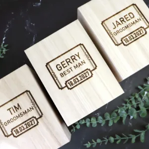 Groomsman Boxed Scotch Glass Set with Whiskey Stones