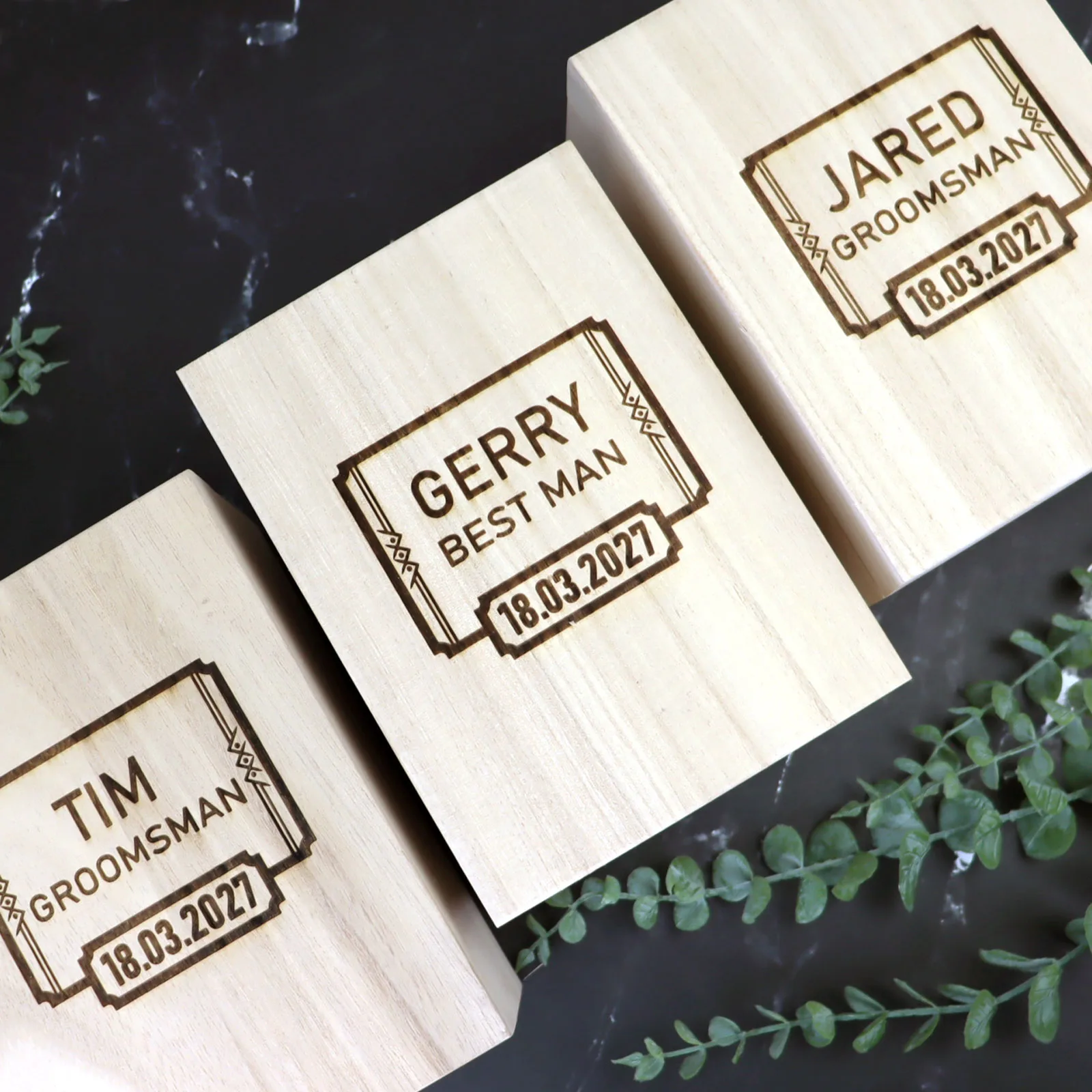 Groomsman Boxed Scotch Glass Set with Whiskey Stones