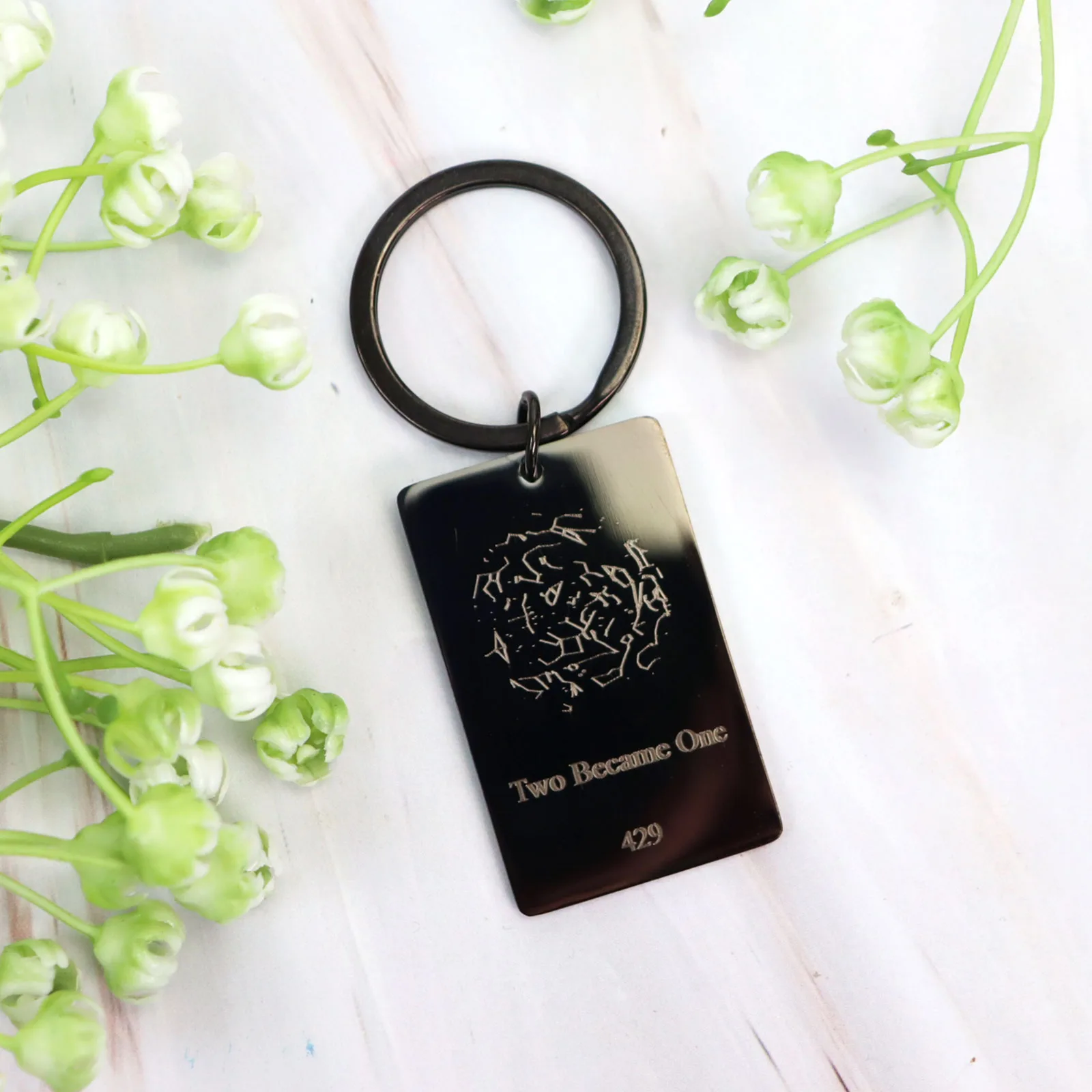 The Night We Met Engraved Metal Keychain