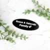 Black with White Engraving