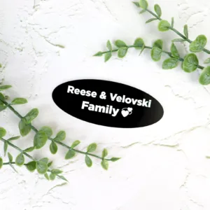 Engraved Oval Plaque for Outdoor Use Cut to Size